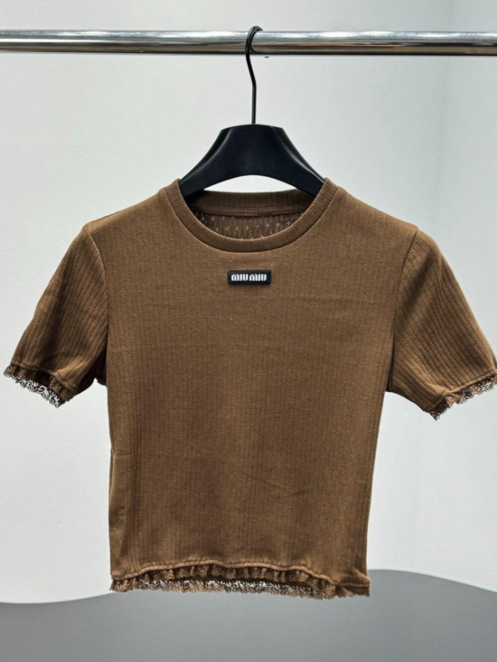 Caramel Cotton Jersey Knit Top